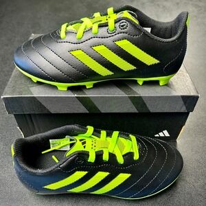 adidas Goletto VIII FG J Size 1 Kids Soccer Cleats Black Lucid Lemon ID6118 NEW